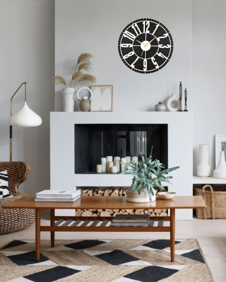 Wooden Silent Non-Ticking Wall Clock for Home Stylish Latest Designer Wall Clock for Home Living Room Bedroom Office Hall